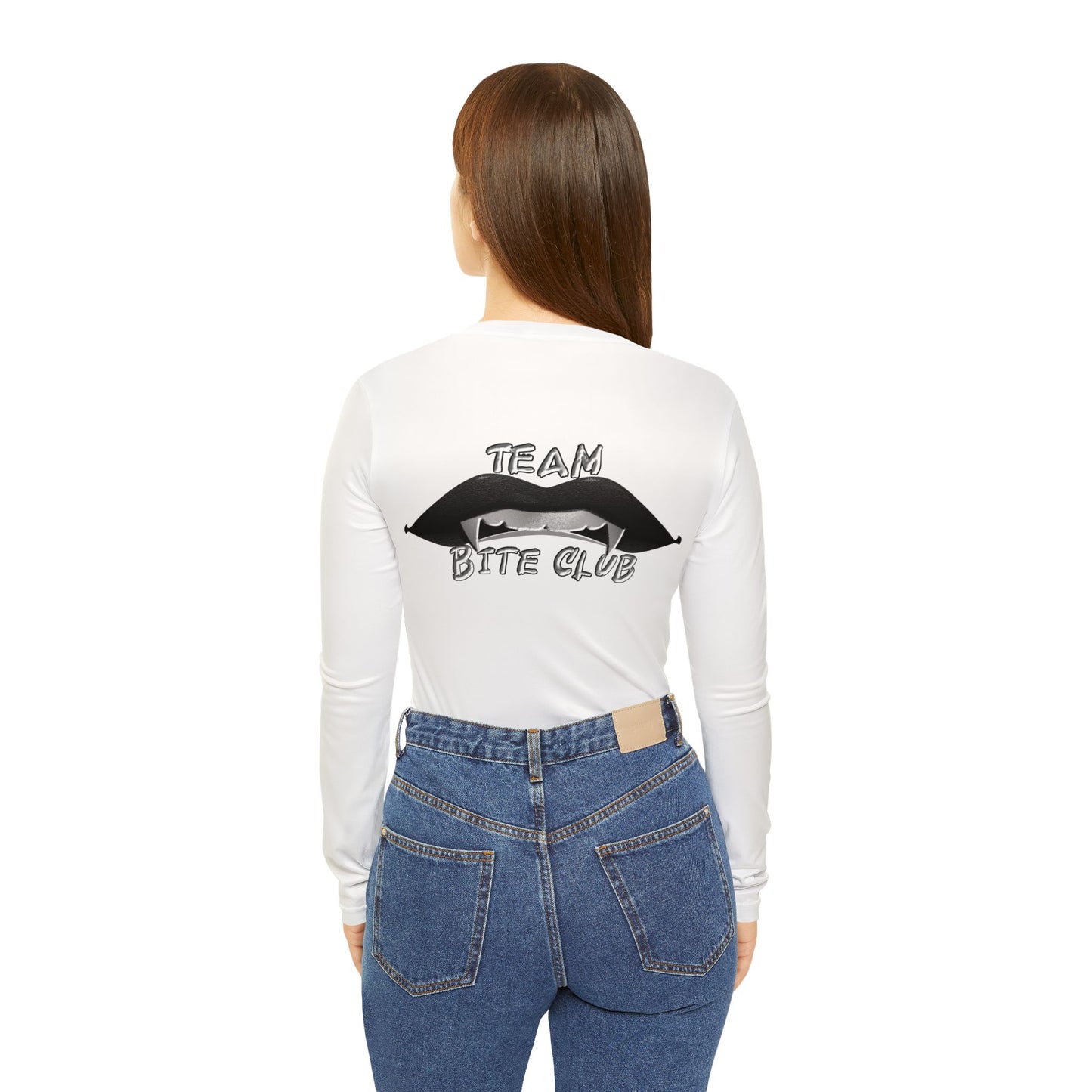 Team Bite Club (FEAR Academy) Women's Long Sleeve V-neck Shirt (AOP)