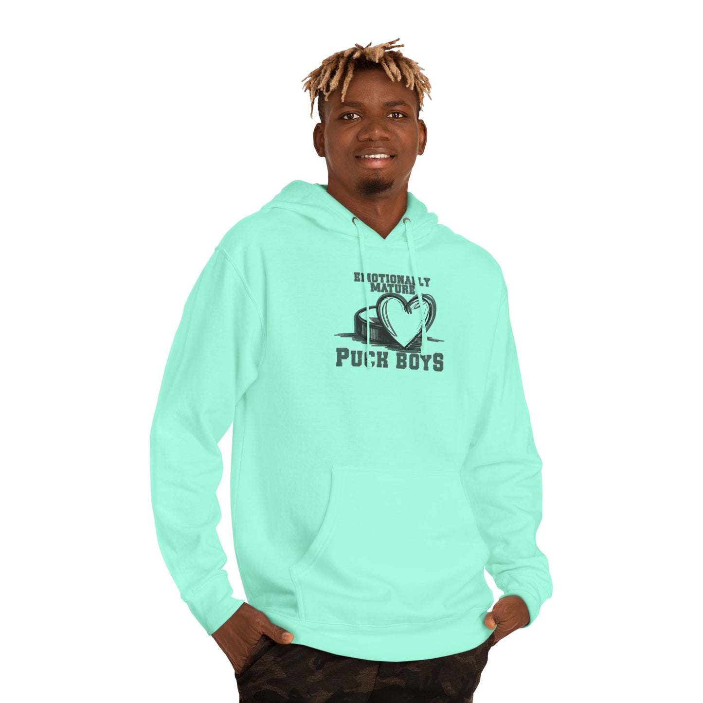 EMOTIONALLY MATURE PUCKBOYS Unisex Hooded Sweatshirt