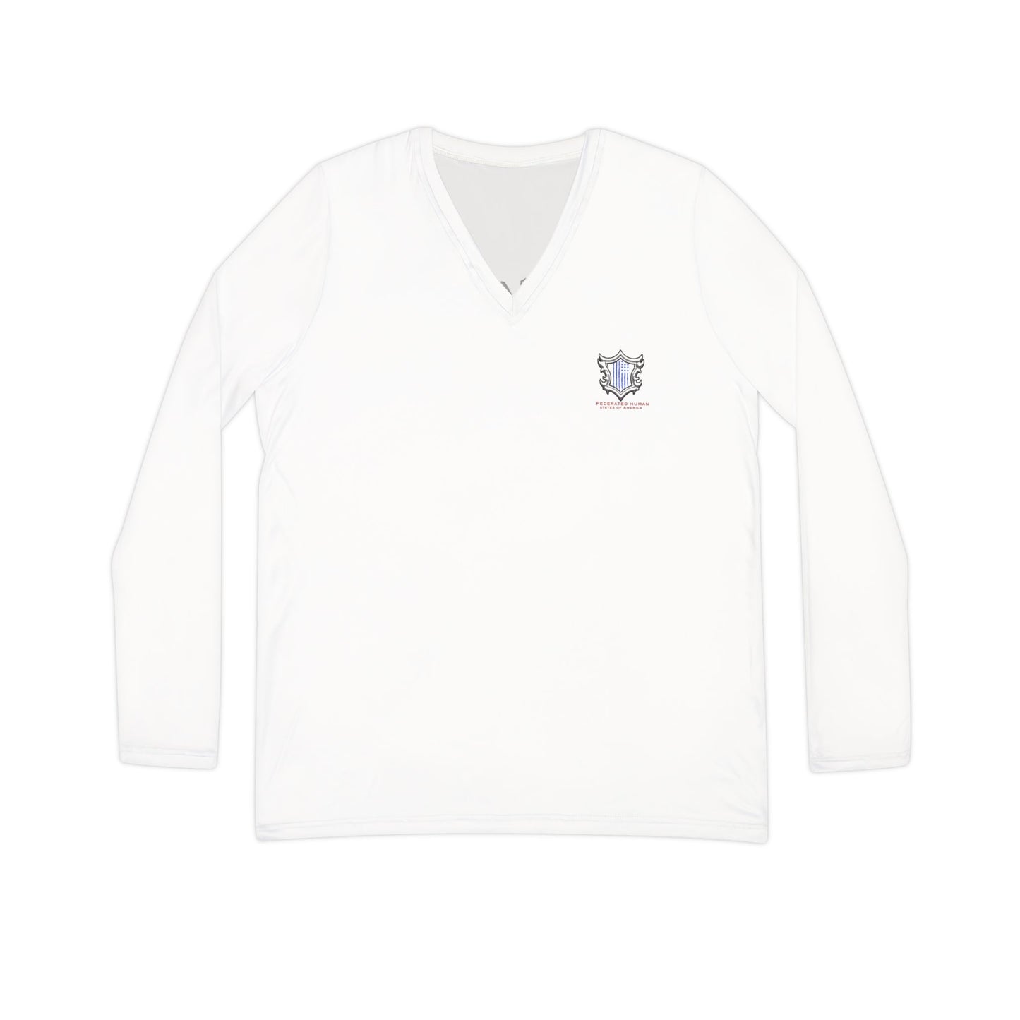 Team Bite Club (FEAR Academy) Women's Long Sleeve V-neck Shirt (AOP)
