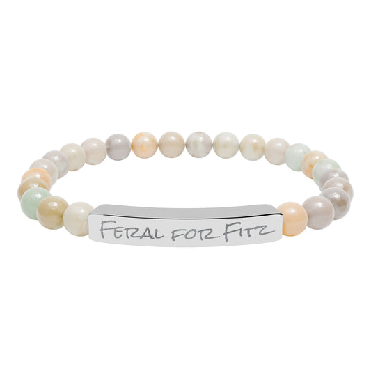 Feral for Fitz AAC Natural Stone Stretch Bracelet Engraving