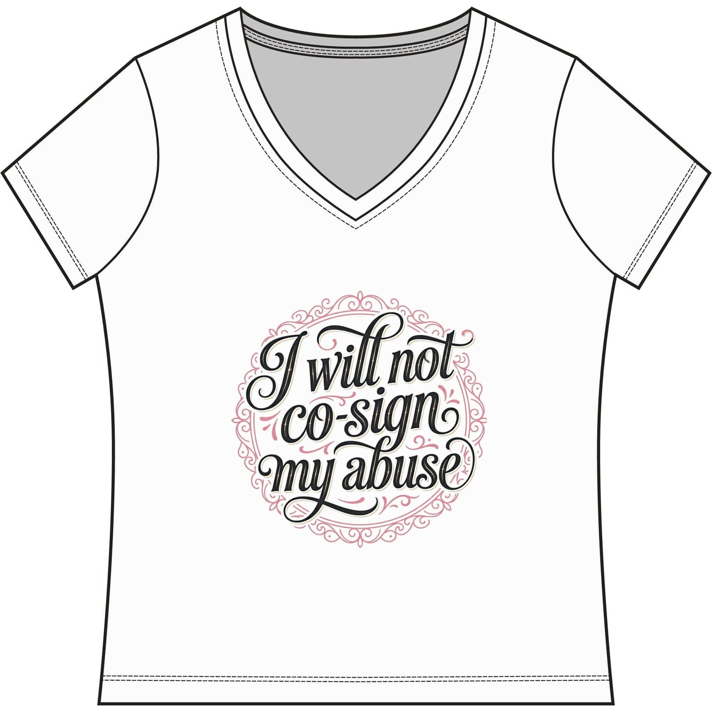 I Will Not Co-Sign Apex Women's Game VNeck Tee