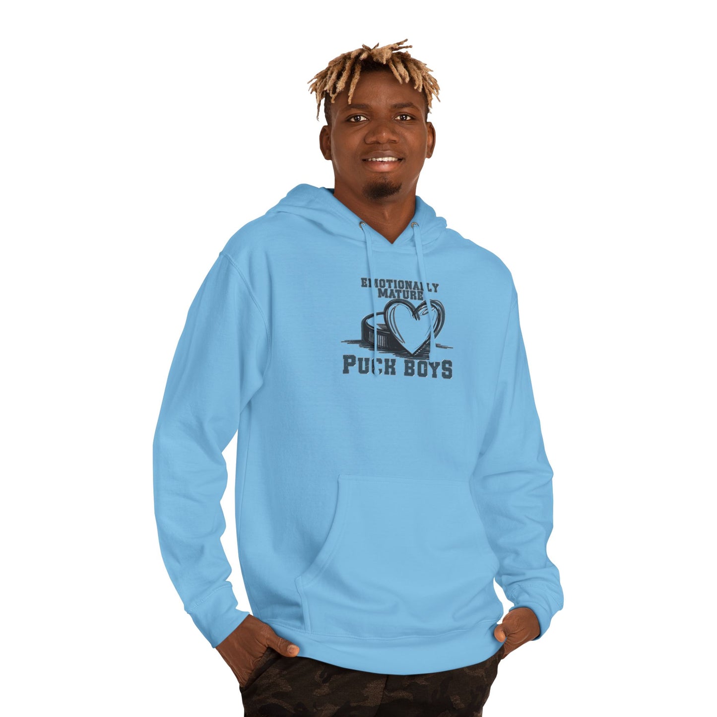 EMOTIONALLY MATURE PUCKBOYS Unisex Hooded Sweatshirt