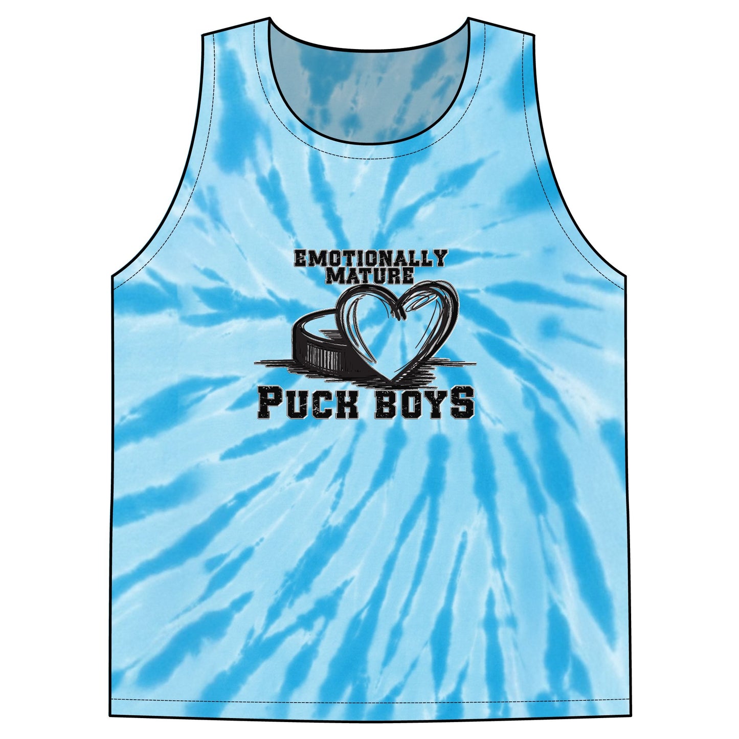Emotionally Mature Puck Boys Unisex Tie-Dye Tank Top