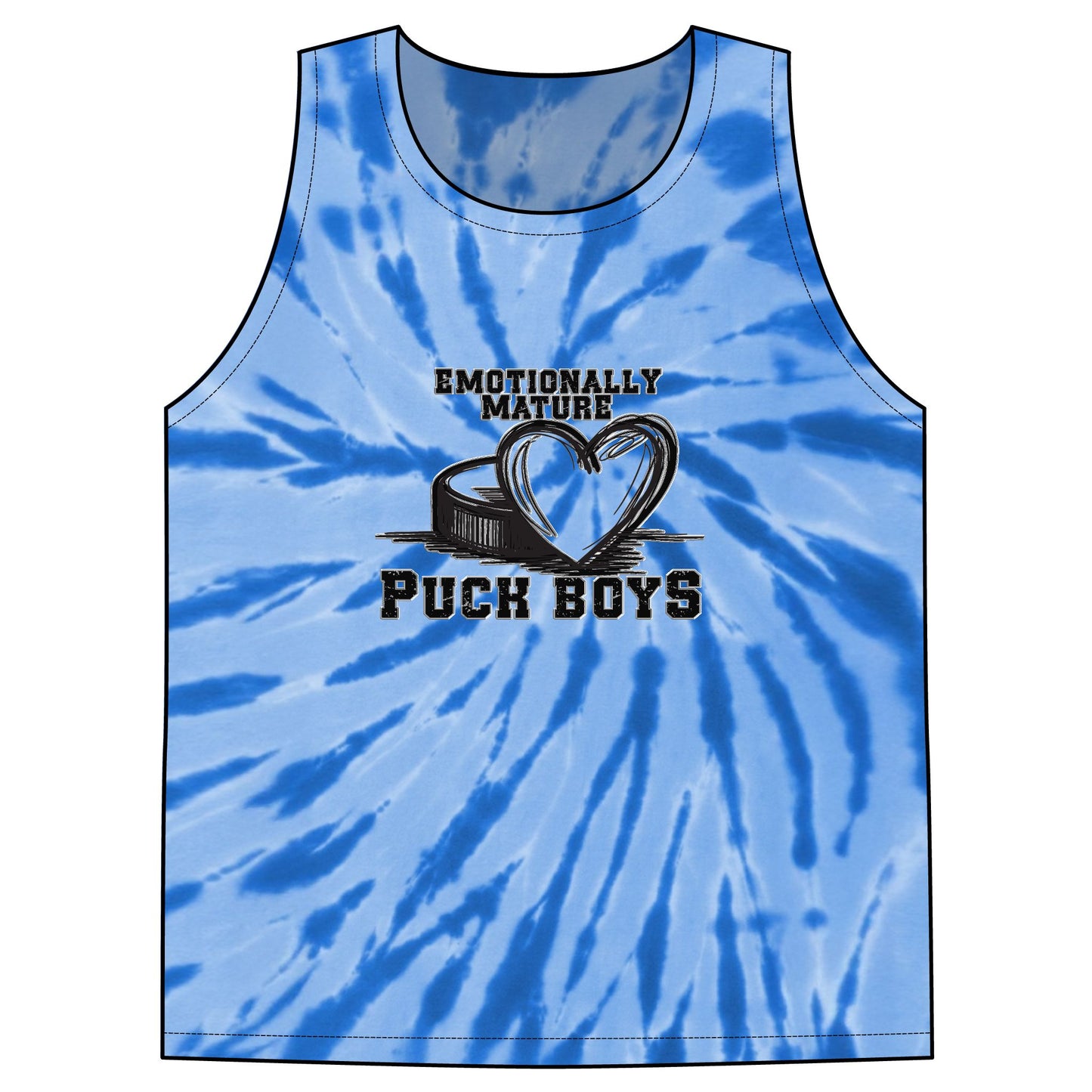 Emotionally Mature Puck Boys Unisex Tie-Dye Tank Top