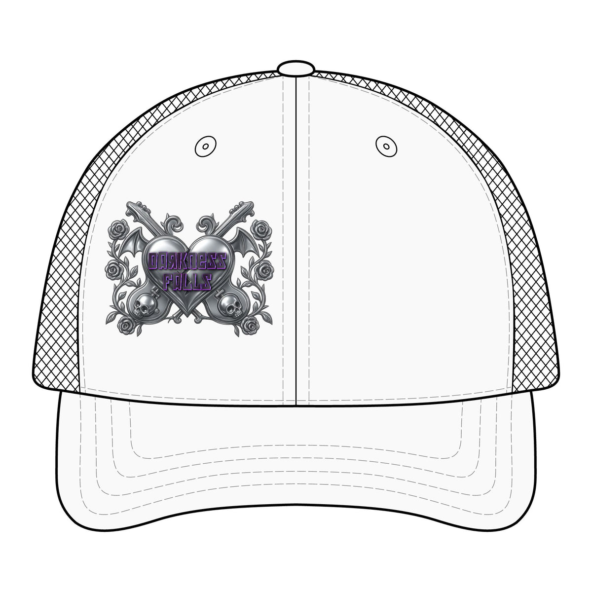 Darkness Falls COM Sandwich Trucker Cap