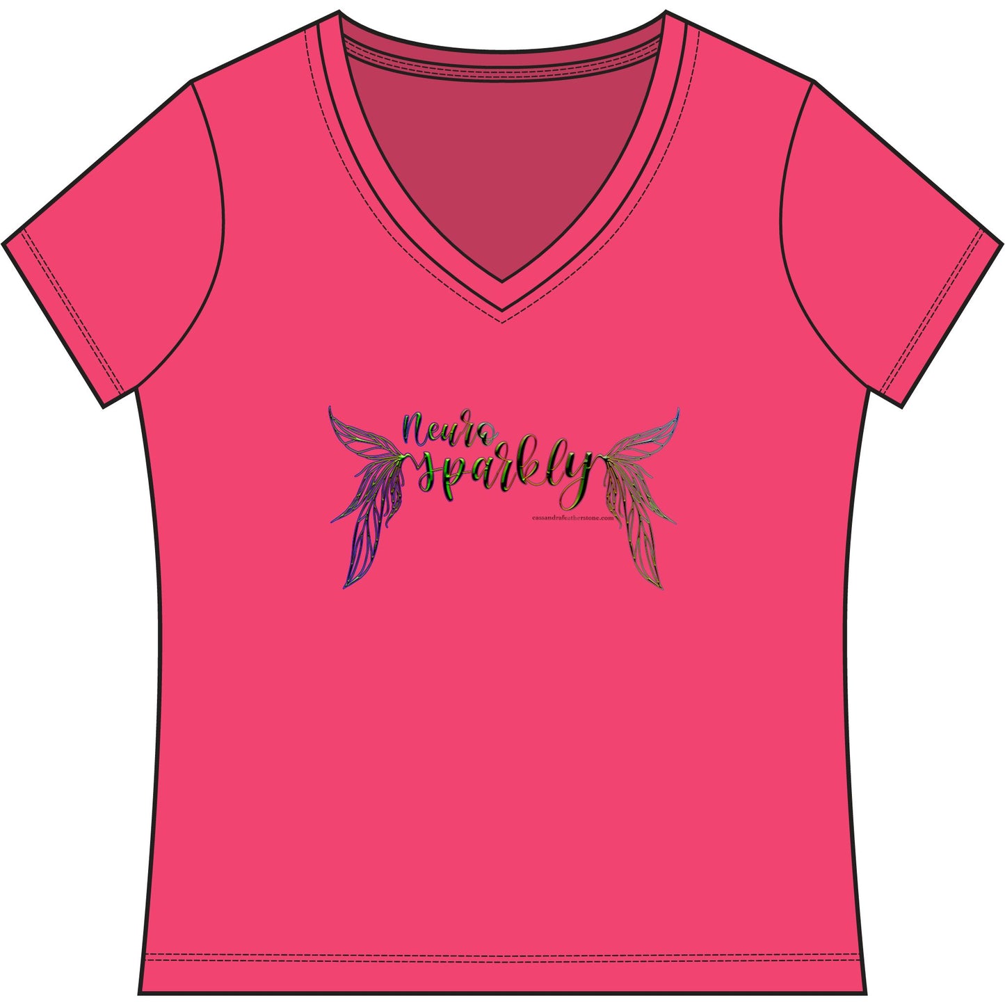 Neurosparkly Woman Game V-Neck Tee