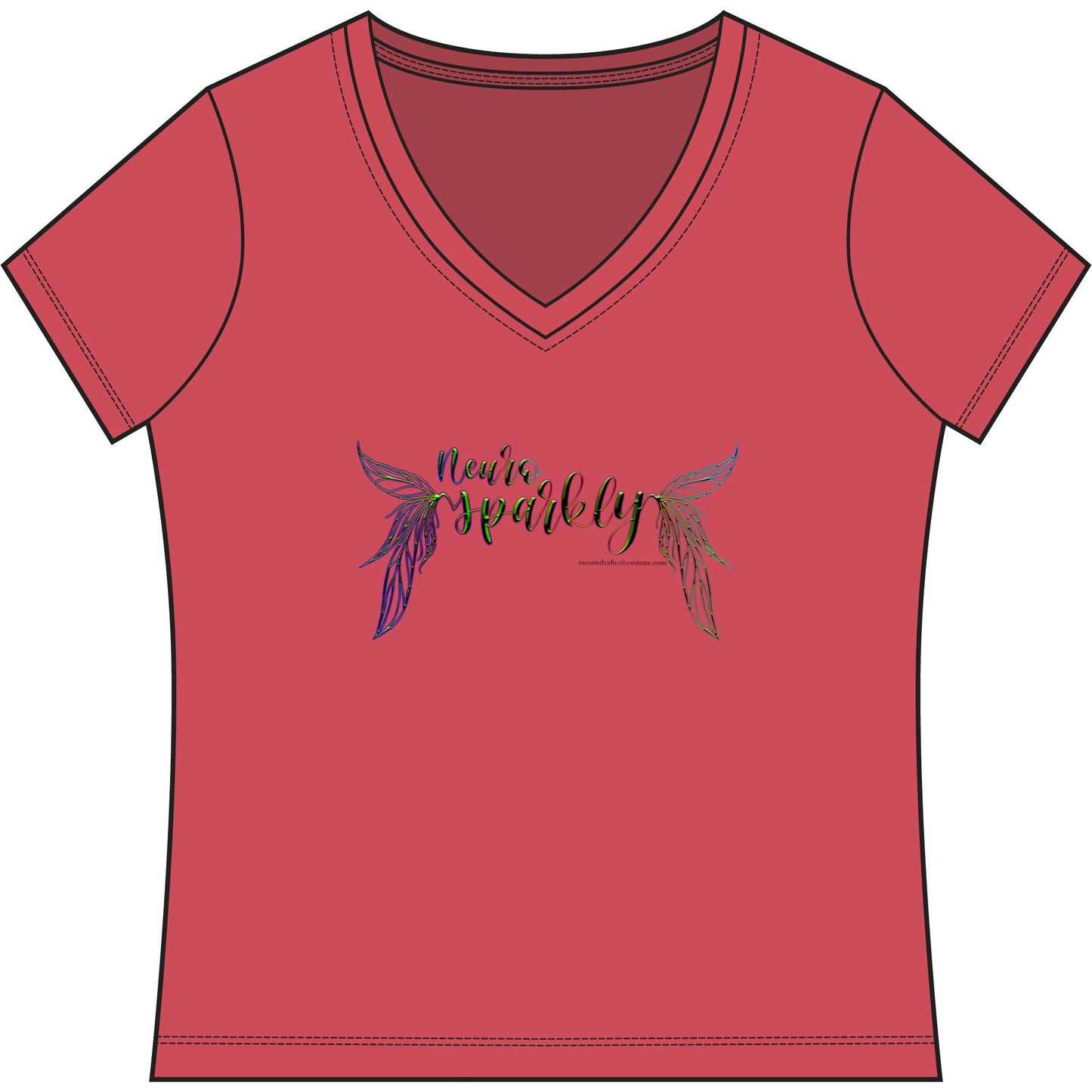 Neurosparkly Woman Game V-Neck Tee