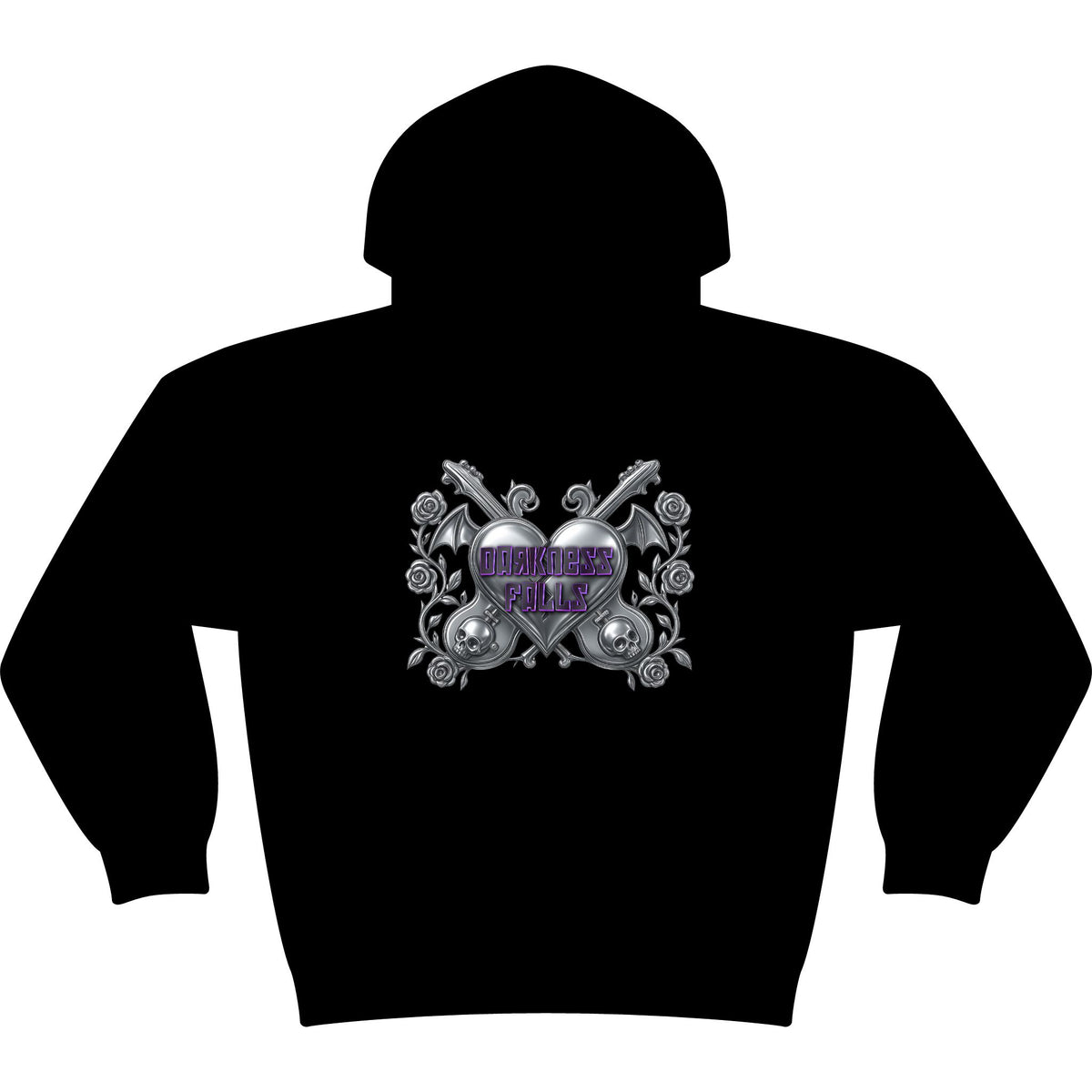 Darkness Falls COM Lace Up Pullover Hooded Sweatshirt